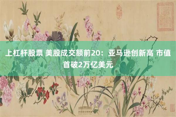 上杠杆股票 美股成交额前20：亚马逊创新高 市值首破2万亿美元