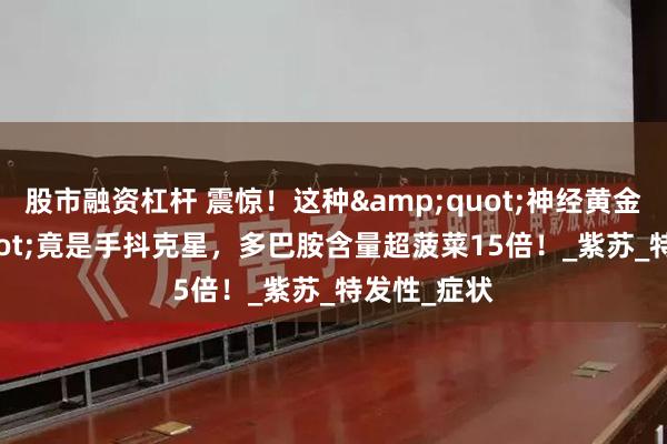 股市融资杠杆 震惊！这种&quot;神经黄金&quot;竟是手抖克星，多巴胺含量超菠菜15倍！_紫苏_特发性_症状