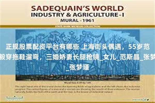 正规股票配资平台有哪些 上海街头偶遇，55岁范志毅穿拖鞋遛弯，三婚娇妻长腿抢镜_女儿_范斯晶_张梦瑾
