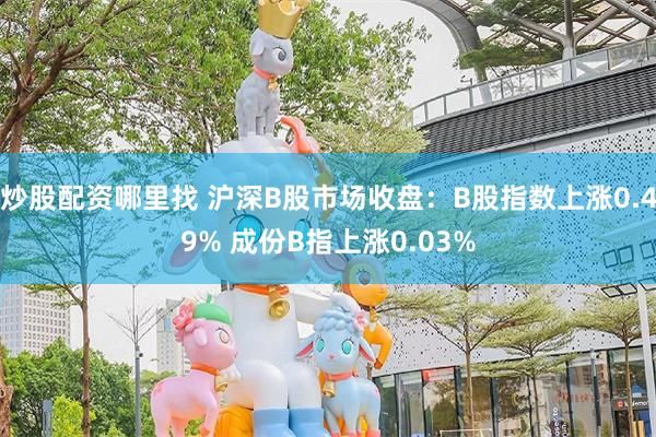 炒股配资哪里找 沪深B股市场收盘：B股指数上涨0.49% 成份B指上涨0.03%
